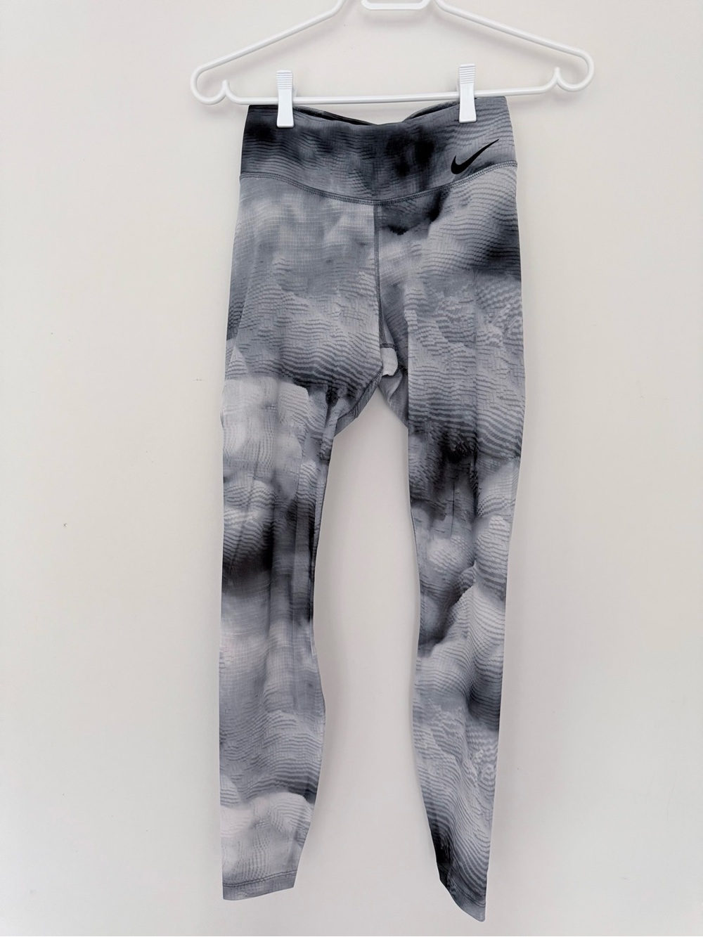 Nike Girls' Black & White Marble Print Leggings